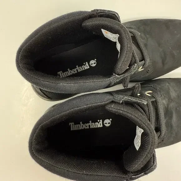 Timberland Hiking Boots Women's 7 Black Suede Leather Hikers Outdoors - Picture 3 of 12